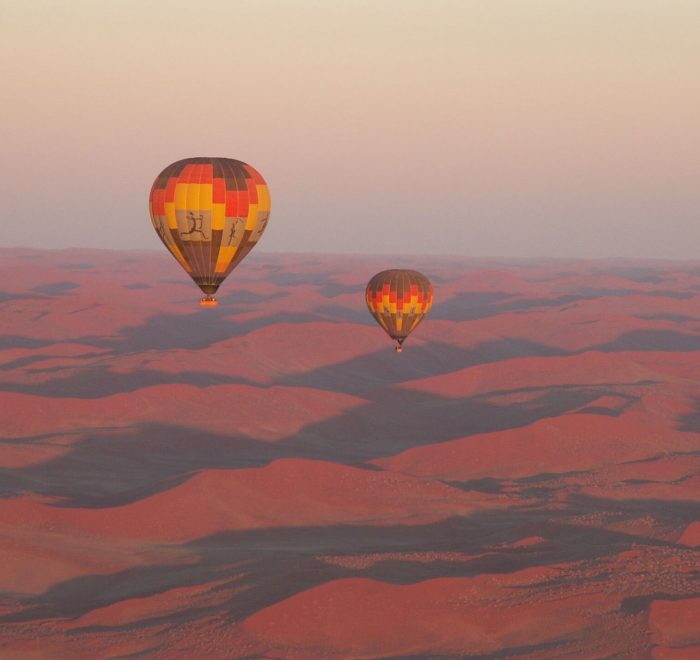 Survol du désert du Namib en montgolfière